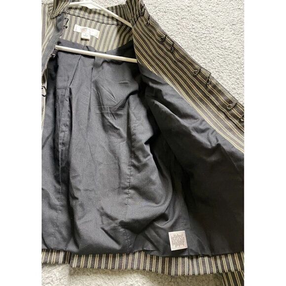 Isaac Mizrahi  Size Small Gray Striped Cropped Blazer Jacket - Picture 3 of 9